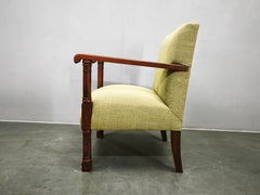 Fauteuil Art déco en hêtre, Tchécoslovaquie, vers 1935-1945