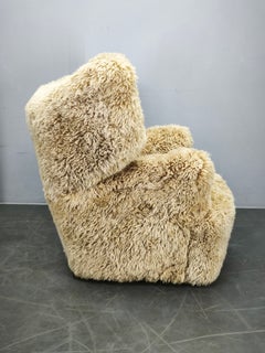 1930s Art Deco Wingback Armchair in Honey Skandilock Sheepskin