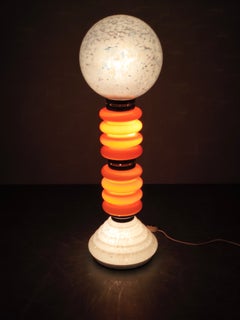 Lampada da terra “Space Age” in vetro di Murano di Carlo Nason per Mazzega, anni ’70