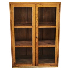 1930s Czech Oak Glass Bookcase from a Baťa Factory