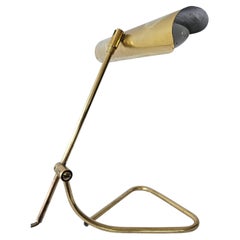 Rare Midcentury Brass Table or Desk Lamp OMI, Office or Bank, Germany, 1970s