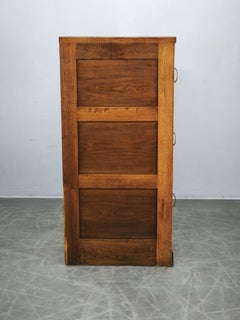 1930s Czech Oak Filing Cabinet from Baťa Factory, Zlín