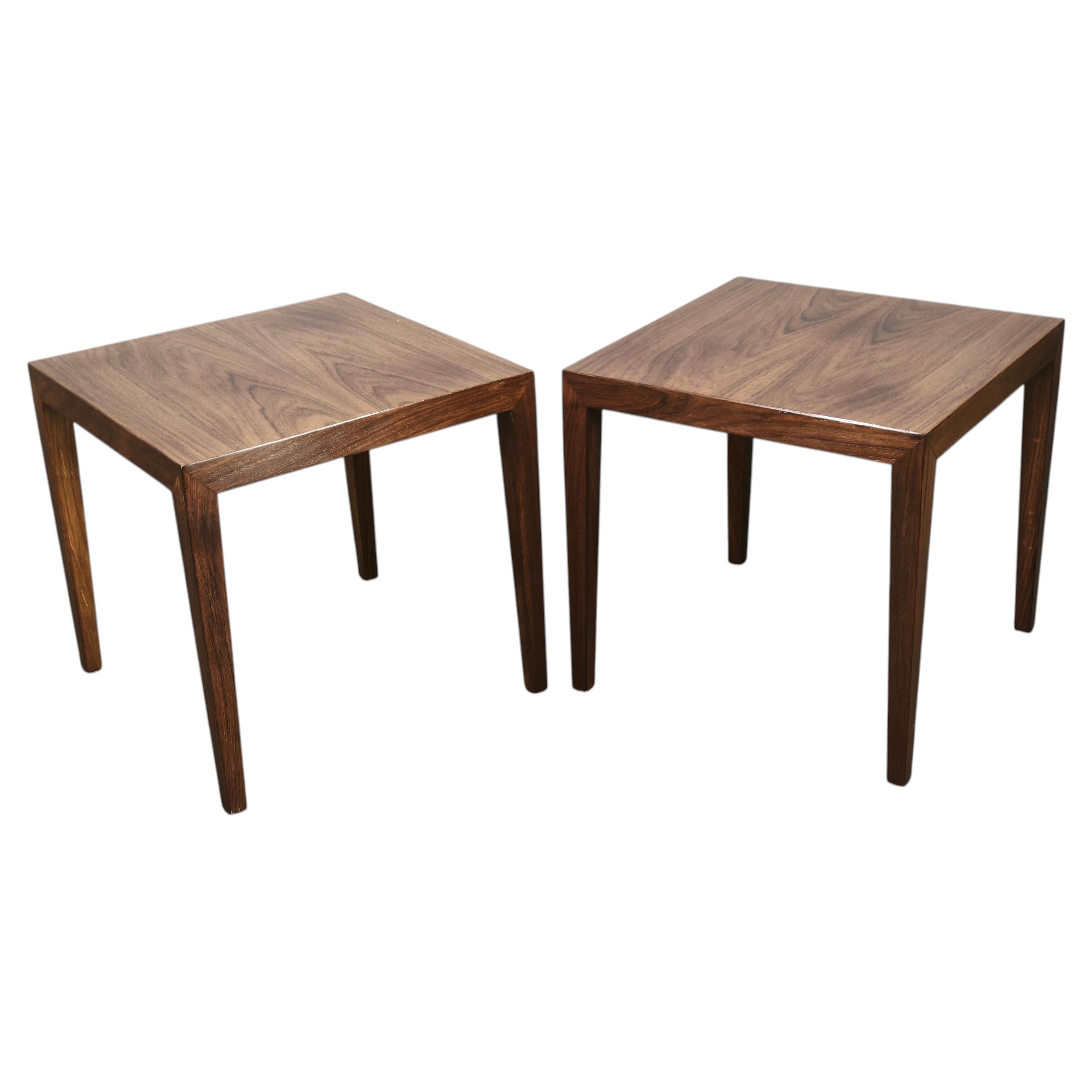 Pair of Severin Hansen Side Tables for Haslev Møbelfabrik, 1960s For Sale