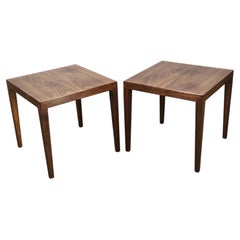 Pair of Severin Hansen Side Tables for Haslev Møbelfabrik, 1960s