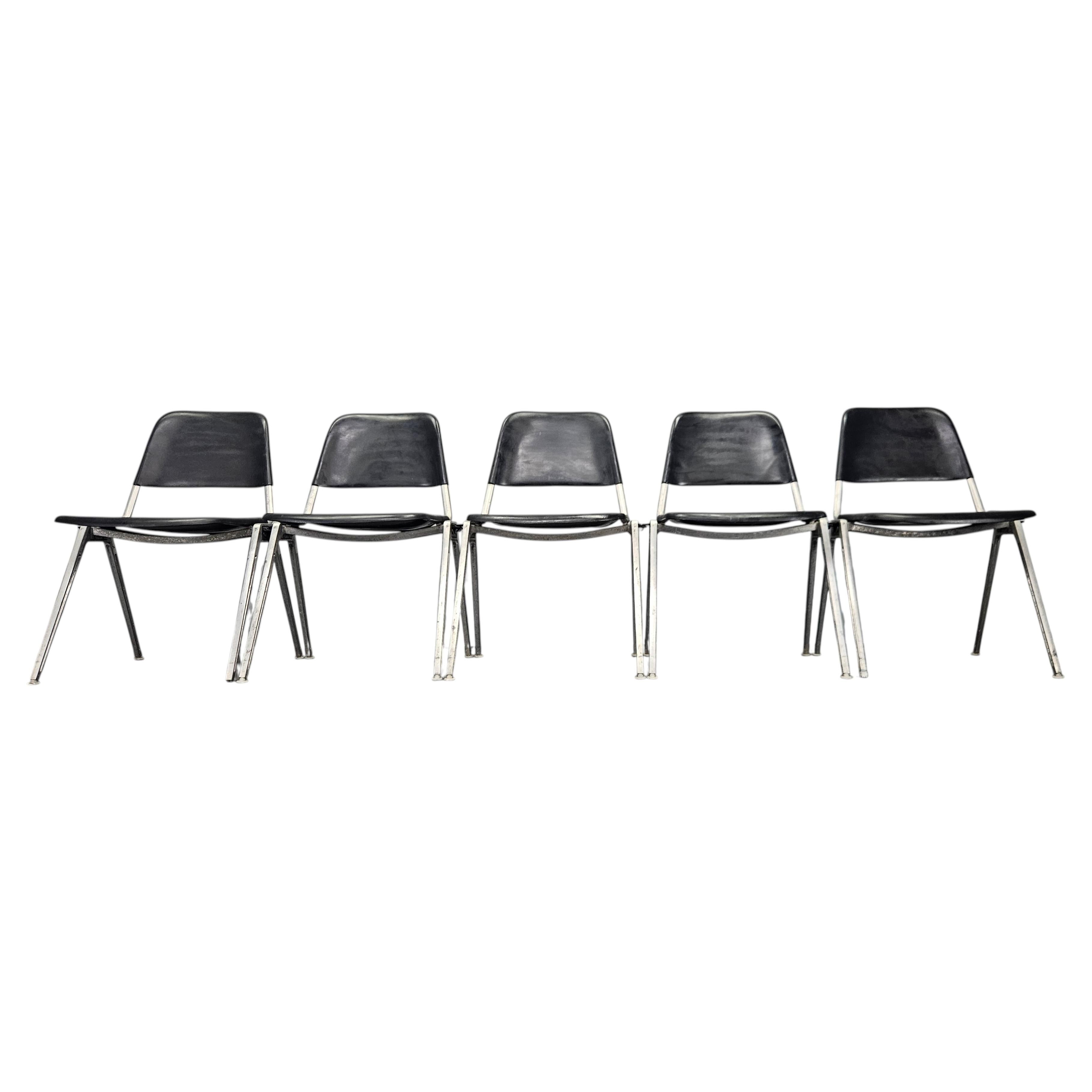 Set of Five MIdcentury Knoll Stackable Chairs by Don Albinson, 1970s For Sale