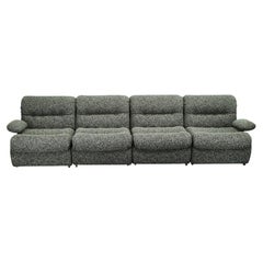 1970s Czechoslovak Space Age Four-Piece Sculptural Modular Sofa