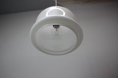 Vintage Czechoslovakian Opaline Glass Pendant Lamp, circa 1970