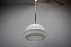 1970s Czechoslovakian Space Age Opaline Milk Glass Pendant Lamp