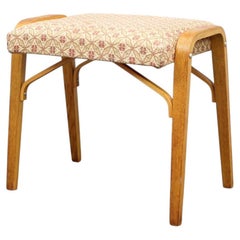 Jitona Mid-Century Upholstered Footstool, Czechoslovakia, 1960s