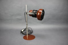 Lampe de table hongroise des années 1970, style « Space Age », en émail marron