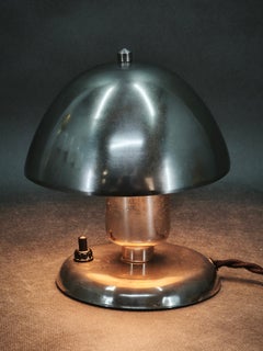 Lampada da tavolo in stile Bauhaus degli anni ’30, nichelata, Cecoslovacchia