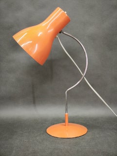 Josef Hůrka Orange Table Lamp for Napako, Czechoslovakia, 1960s