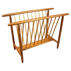 1950s Czechoslovakian Mid-Century Modern Wooden Magazine Rack