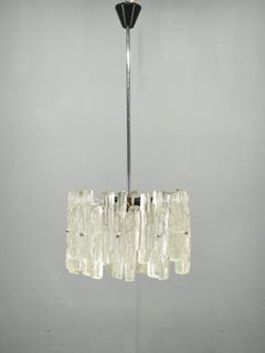 1960s Austrian Textured Glass Pendant Light Attributed to J.T. Kalmar