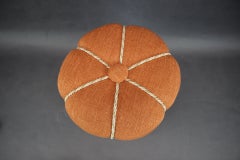 Vintage 1950s Czechoslovakian Halabala-Style Upholstered Footstool with New Oran