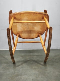 Illum Wikkelsø Danish Modern Rocking Chair by Niels Eilersen, 1960s