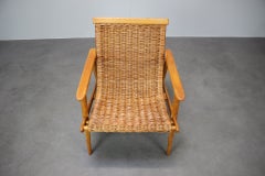 Vintage ULUV Rattan Armchair, Czechoslovakia, 1960s