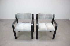 Pair of Ludvik Volak Armchairs, Dřevopodnik Holešov, Czechoslovakia, 1989