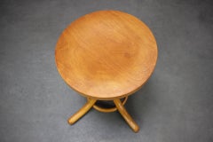 Vintage Adjustable Piano Stool by Tatra Nábytek, Czechoslovakia, Circa 1960