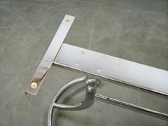 1970s Italian Space Age Chrome and Smoked Glass Rolling Side Table