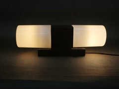 Pair of Czechoslovak Opaline Glass and Bakelite Wall Lights, 1960s