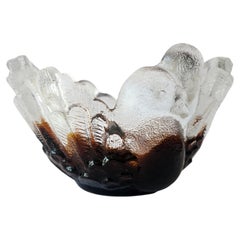 Midcentury Pertti Santalahti Glass Bowl, Humppila, Finland, 1960s