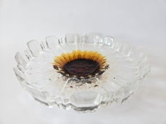 Midcentury Lasi Ulpukka Tarjoiluvati Glass Bowl, Humppila, Finland, 1960s