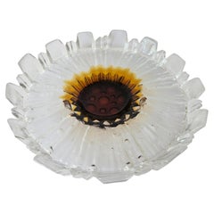 Midcentury Lasi Ulpukka Tarjoiluvati Glass Bowl, Humppila, Finland, 1960s
