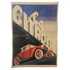 Art Deco Advertising Poster Citroen Automobile, around 1930