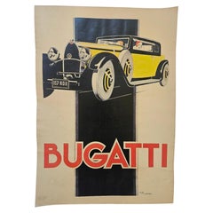 Art Deco Advertising Poster Bugatti Automobile, around 1930