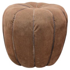 Jindřich Halabala, gepolsterter Hocker / Pouf, Tschechoslowakei, um 1950