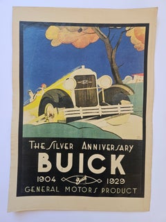 Art Deco Advertising Poster Buick Automobile, around 1930