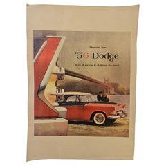 Art Deco Advertising Poster Dodge Automobile, around 1930