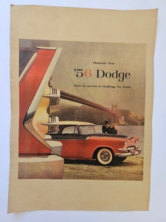 Art Deco Advertising Poster Dodge Automobile, around 1930