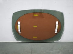 Italienisches modernistisches Rauchglas und facettierter Spiegel, 1970er Jahre
