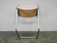 Silla cantilever tubular cromada de estilo Bauhaus, Checoslovaquia, hacia 1930