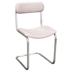 Silla cantilever tubular cromada de estilo Bauhaus, Checoslovaquia, hacia 1930