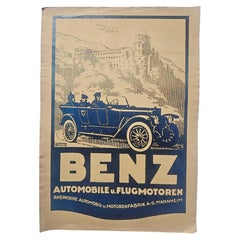 Art Deco Advertising Poster Mercedes Benz Automobile, around 1930