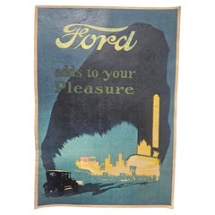 Art Deco Advertising Poster Ford Automobile, around 1930