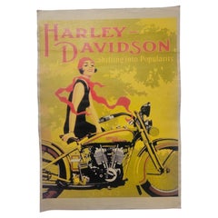 Art-déco-Werbeplakat für Harley-Davidson-Motorräder, um 1930