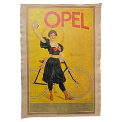 Affiche publicitaire Art déco pour la marque automobile Opel, vers 1930
