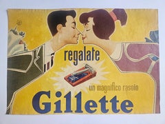 Cartel publicitario Art Déco de Gillette, EE. UU., hacia 1930