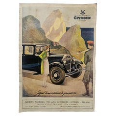 Affiche publicitaire Art déco pour Citroën, vers 1930