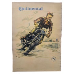Art Deco Nice Advertising Poster Continental Tire, around 1930