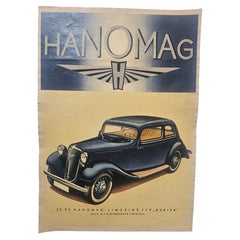 Art Deco Advertising Poster Hanomag Automobile, around 1930