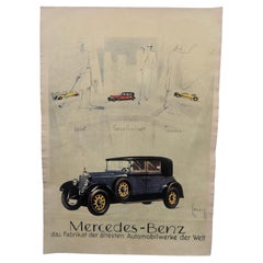 Art Deco Advertising Poster Mercedes Benz Automobile, around 1930