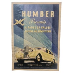 Art-Déco-Werbeplakat für Humber-Automobile, um 1930