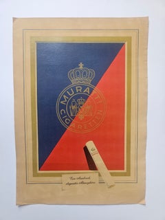 Art Deco Advertising Poster Muratti Cigaretten, Germany, 1940s