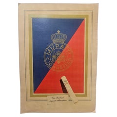 Art Deco Advertising Poster Muratti Cigaretten, Germany, 1940s