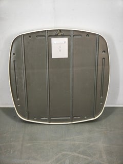 1970s Italian Space Age Cream Plastic Square Wall Mirror